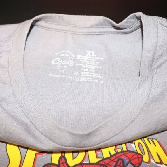 Spider-Cow Graphic Tee Shirt XL Grey โ Printed in Canada โ Canadian Brand. Funny - Picture 5 of 7